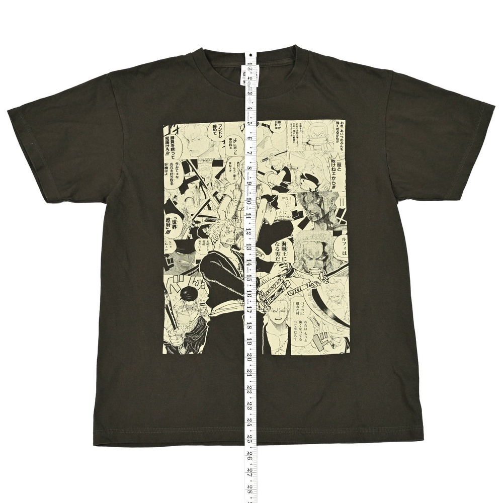 One Piece Anime Toru 25th Anniversary Shueisha Olive T Shirt Med Pirate Hunter - Picture 4 of 8